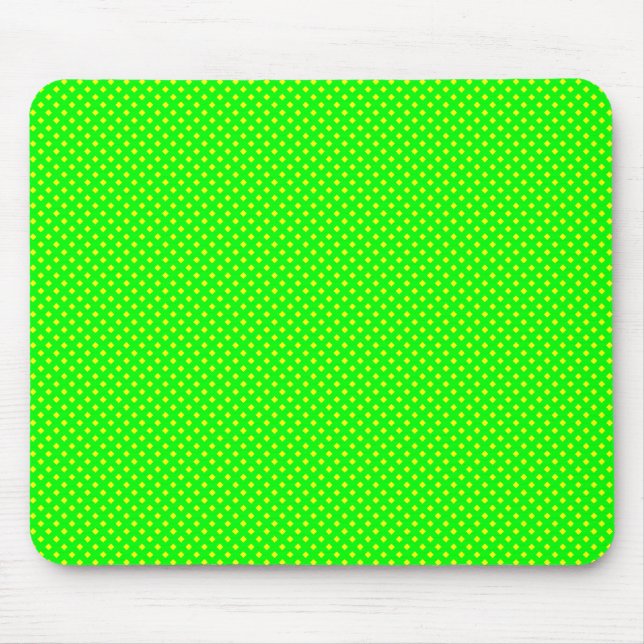 Net Pattern Green with Yellow Mouse Pad (Front)