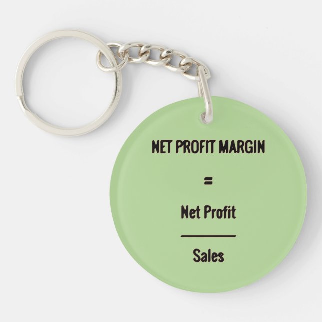 "Net Profit Margin" Key Ring (Front)