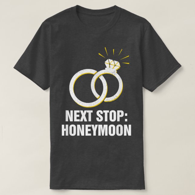 Net Stop Honeymoon Wedding Party Husband And Wife  T-Shirt (Design Front)