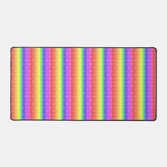 Net Style Design Rainbow Flag Colours Gay GLBTQ Desk Mat (Front)
