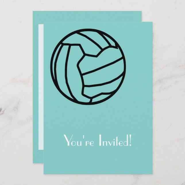 Netball Ball Themed Invitation (Front/Back)