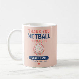 Netball Coach Team Appreciation Gift Thank You Coffee Mug