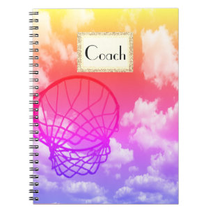 Netball Coach Theme Personalised Notebook