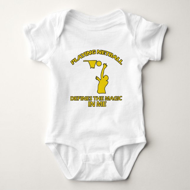 netball DESIGNS Baby Bodysuit (Front)