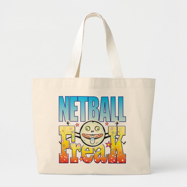 Netball Freaky Freak Large Tote Bag (Front)