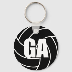 Netball Goal Attack GA Key Ring