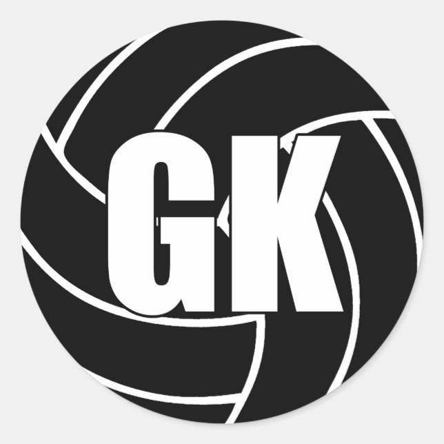 Netball Goal Keeper, GK, Netball Team Stickers (Front)
