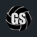 Netball Goal Shooter GS 6 Cm Round Badge<br><div class="desc">Netball Goal Shooter GS Button Badge. This fun and stylish Netball players button badge is in the form of a black netball with the player position, Goal Shooter, GS, marked clearly in large white bold letters. This netball button badge makes a fun netball accessory for netball players and netball teams....</div>