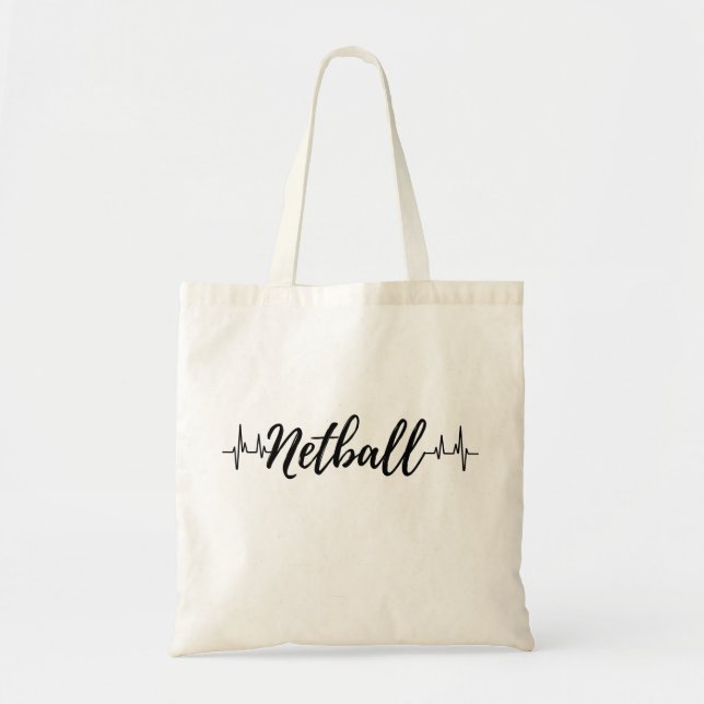 Netball Heartbeat Tote Bag (Front)
