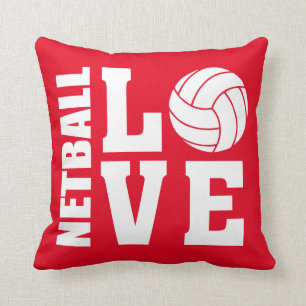 Netball Love Red Netball Cushion