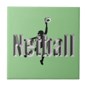 Netball Player And Dimensional Name, Ceramic Tile