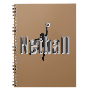 Netball Player And Dimensional Name, Notebook