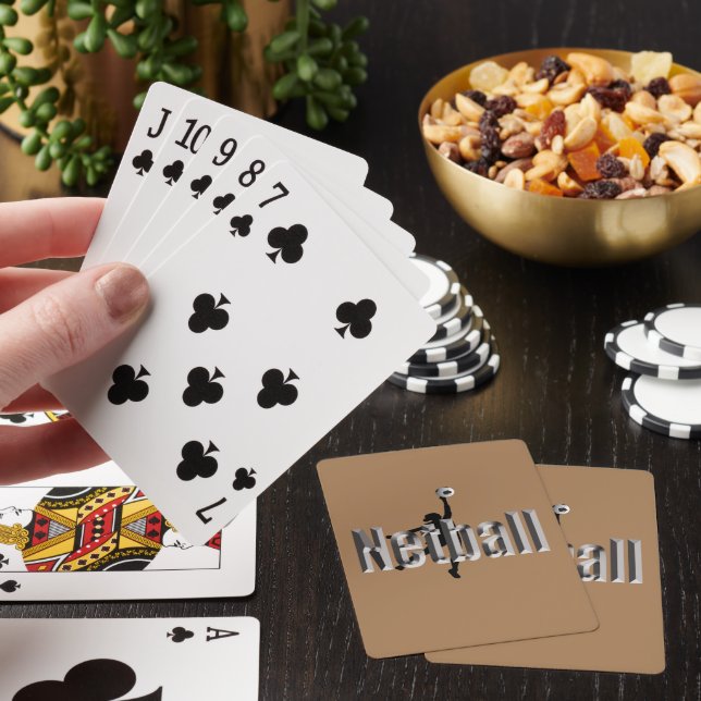 Netball Player And Dimensional Name,  Playing Cards (In Situ)