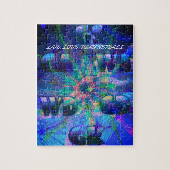 Netball Player Positions and Picture Quote Jigsaw Puzzle (Vertical)