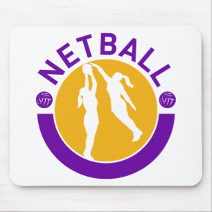Netball player shooting blocking the shot mouse pad