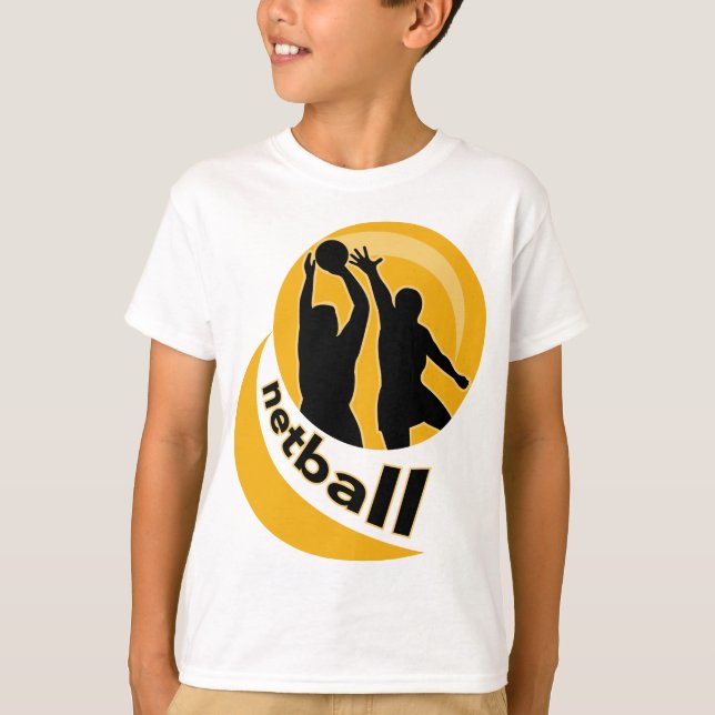 Netball player shooting blocking the shot T-Shirt (Front)