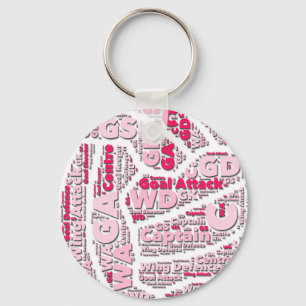 Netball Positions Ball Design Key Ring
