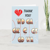 Netball Positions Themed Coach Thank You