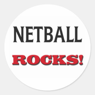 Netball Rocks Classic Round Sticker