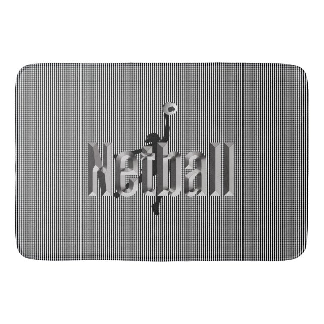 Netball The Game, Memory Foam Bathmat (Front)