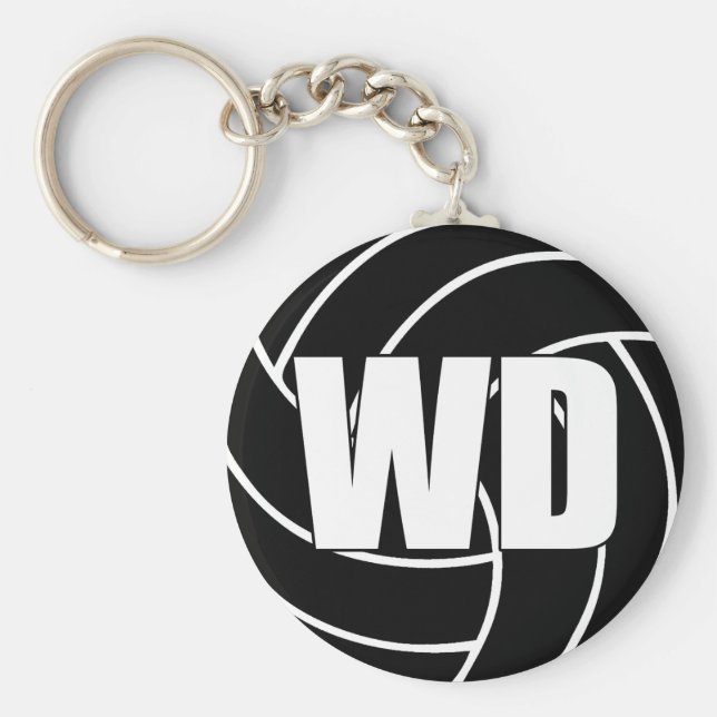 Netball Wing Defence WD Key Ring (Front)