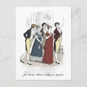 Netherfield Party Arrives - Pride & Prejudice Postcard