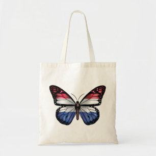 Netherland butterfly monarch flag tote bag