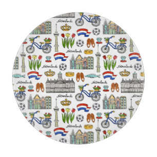Netherland Doodle Pattern Cutting Board