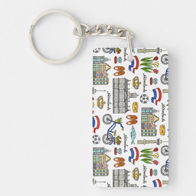 Netherland Doodle Pattern Key Ring (Front)