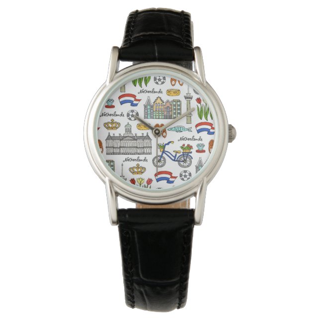 Netherland Doodle Pattern Watch (Front)