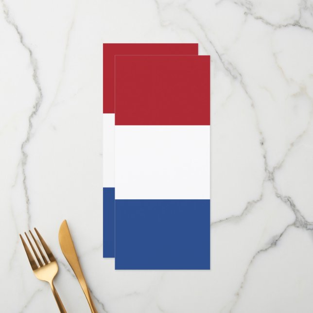 Netherland flag menu (Front/Back In Situ)