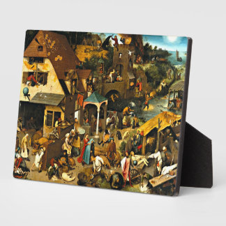 Netherlandish Proverbs, Pieter Bruegel painting Plaque