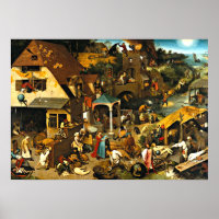 Netherlandish Proverbs, Pieter Bruegel painting