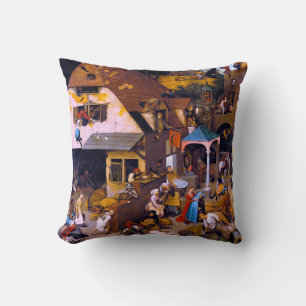 Netherlandish Proverbs, Pieter Bruegel the Elder Cushion