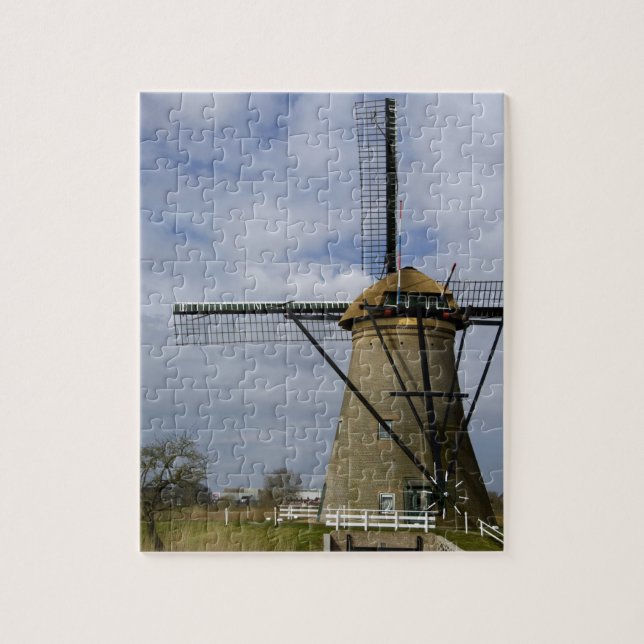 Netherlands (aka Holland), Kinderdijk. 19 Jigsaw Puzzle (Vertical)