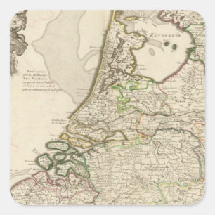 Netherlands and Belgium 2 Square Sticker