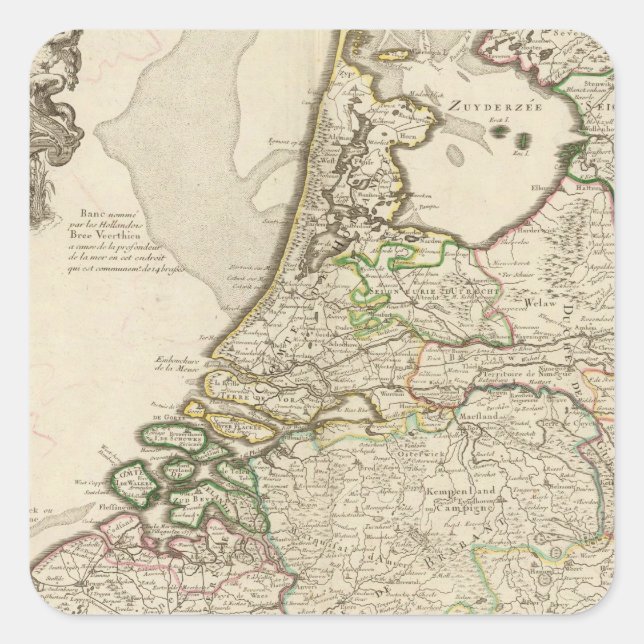 Netherlands and Belgium 2 Square Sticker (Front)