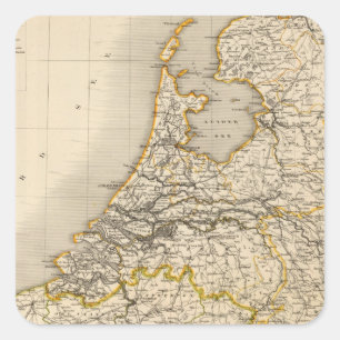 Netherlands and Belgium 2 Square Sticker
