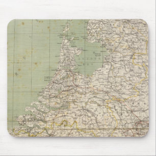 Netherlands and Belgium Atlas Map Mouse Pad
