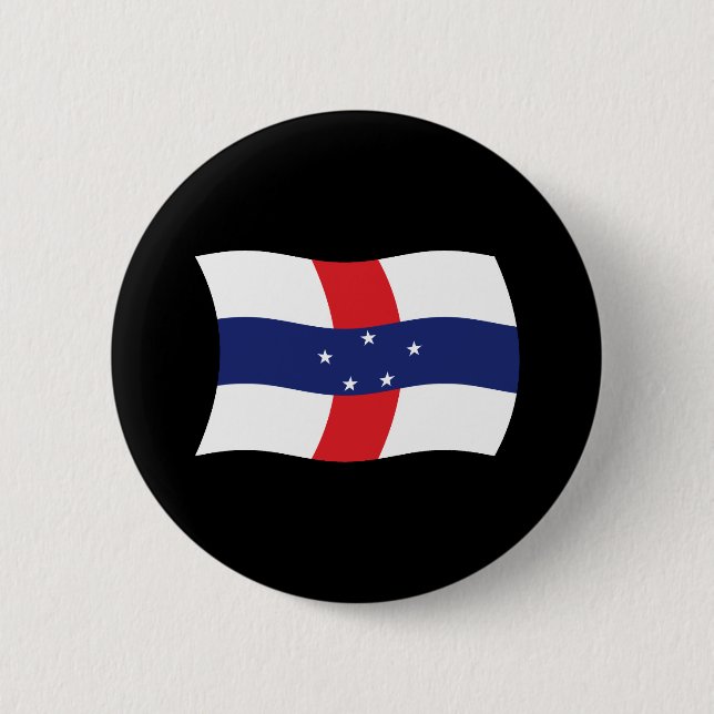 Netherlands Antilles Flag Button (Front)