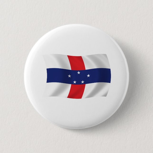 Netherlands Antilles Flag Button (Front)