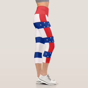 Netherlands Antilles Flag Capri Leggings