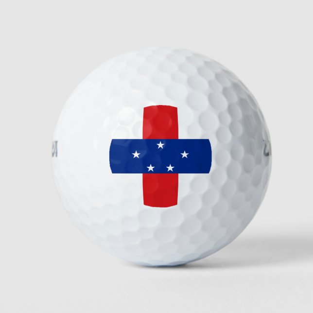 Netherlands Antilles Flag Golf Balls (Front)