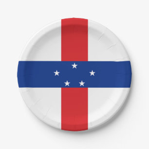 Netherlands Antilles Flag Paper Plate