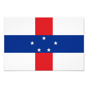 Netherlands Antilles Flag Photo Print