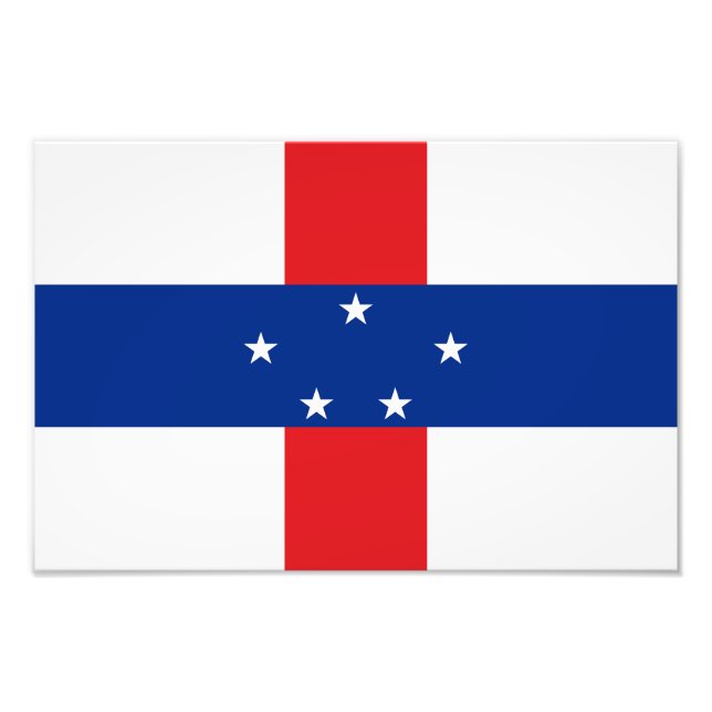 Netherlands Antilles Flag Photo Print (Front)