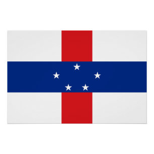 Netherlands Antilles Flag Poster