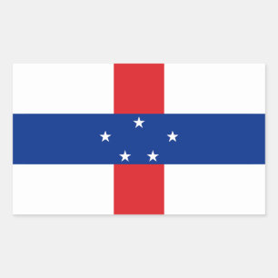 Netherlands Antilles Flag Rectangular Sticker