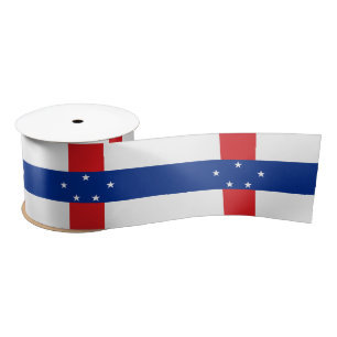 Netherlands Antilles Flag Satin Ribbon