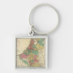 Netherlands, Beligium Atlas Map Key Ring